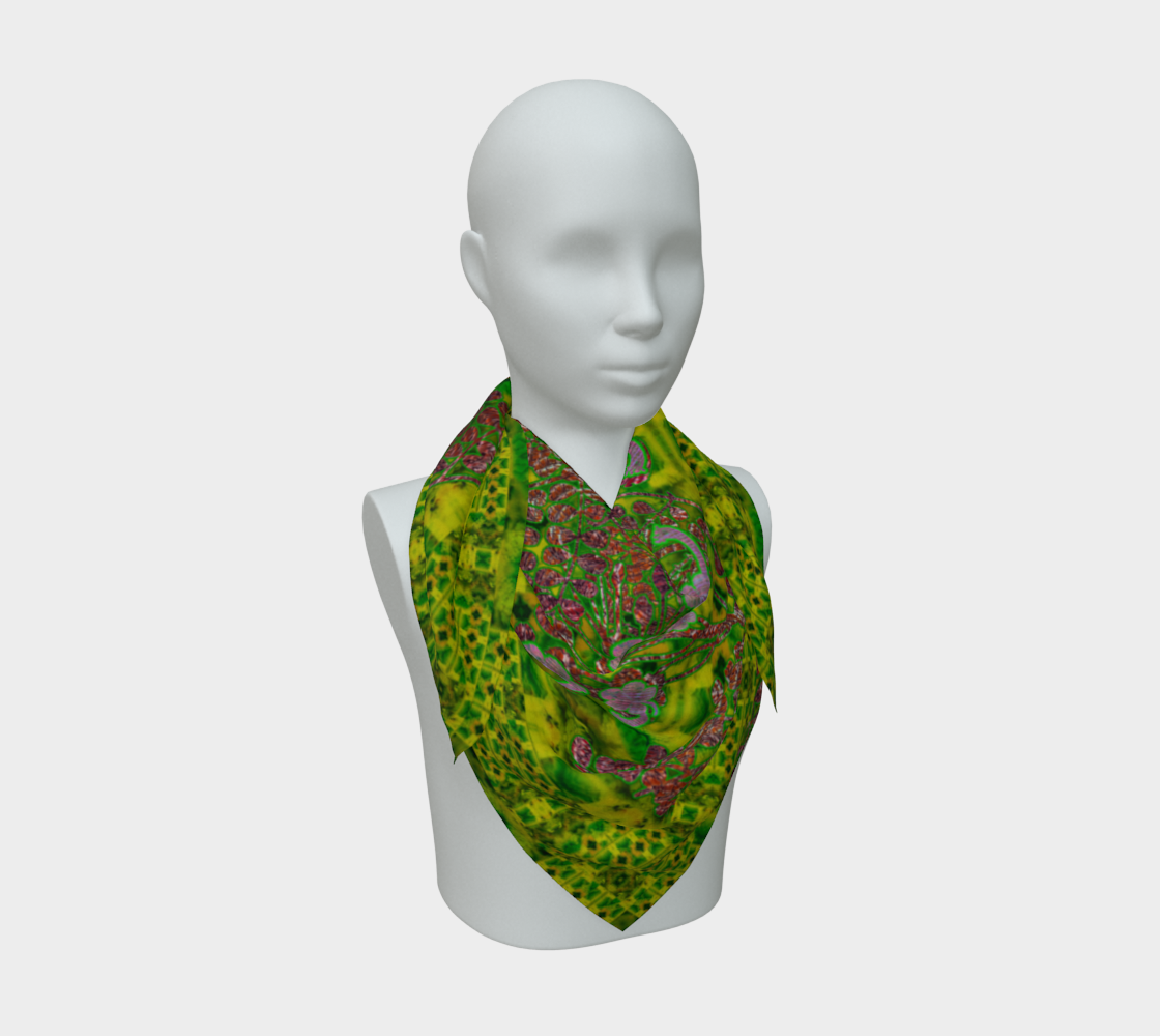 Silk Art Scarf (Vitta Serica Artis)(WindSong Flower) RJSTH@Fabric#5 RJSTHS2026 RJS