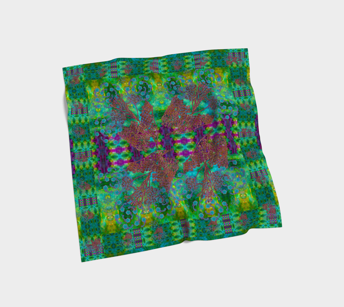 Silk Art Scarf (Vitta Serica Artis)(WindSong Flower) RJSTH@Fabric#11 RJSTHS2026 RJS