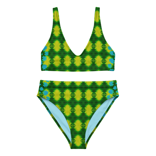 Bikini High-waisted Recycled (Grail Flower & Spots) RJSTH@Fabric#10 RJSTHS2020 River Jade Smithy