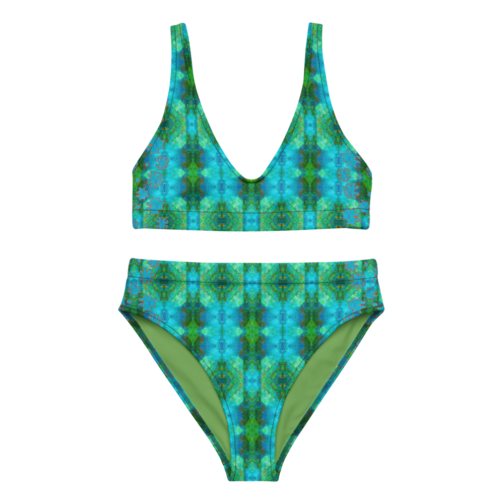 Bikini High-waisted Recycled (Grail Flower & Spots) RJSTH@Fabric#11 RJSTHS2020 River Jade Smithy