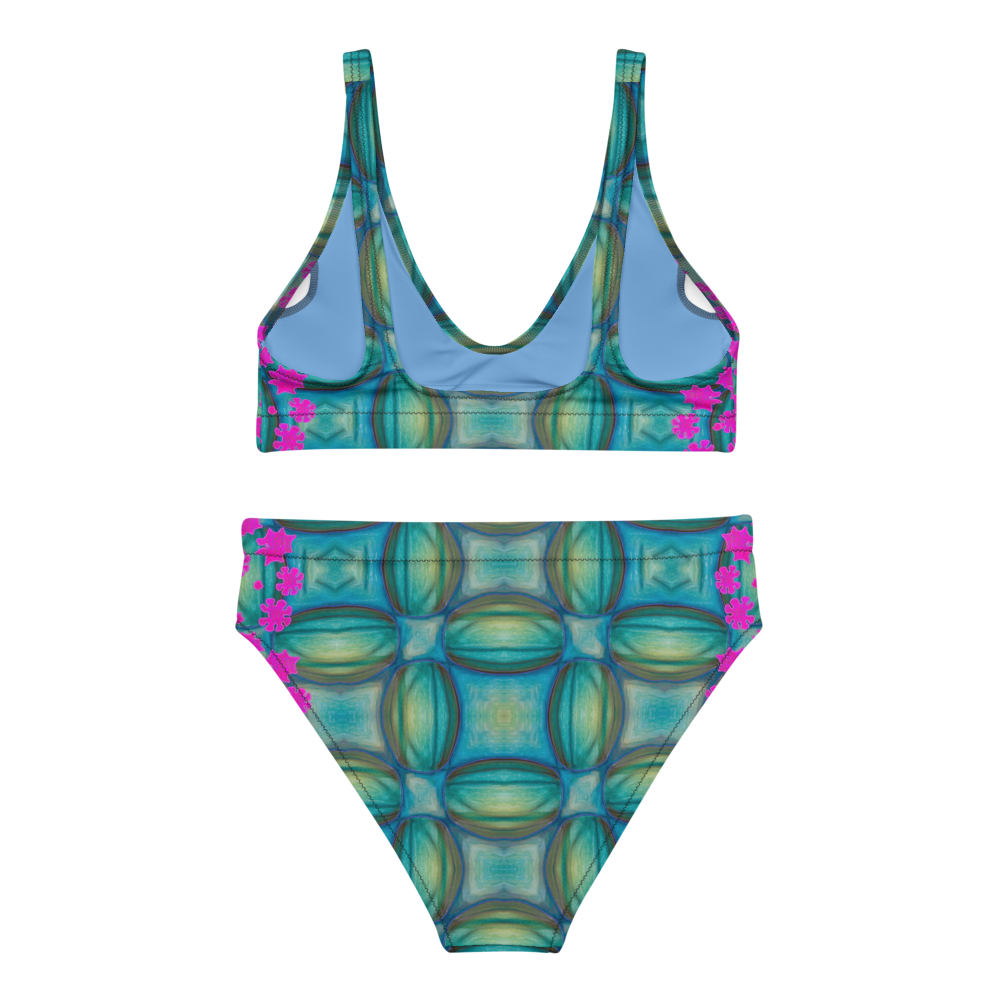 Bikini High-waisted Recycled (Grail Flower & Spots) RJSTH@Fabric#9 RJSTHS2020 River Jade Smithy