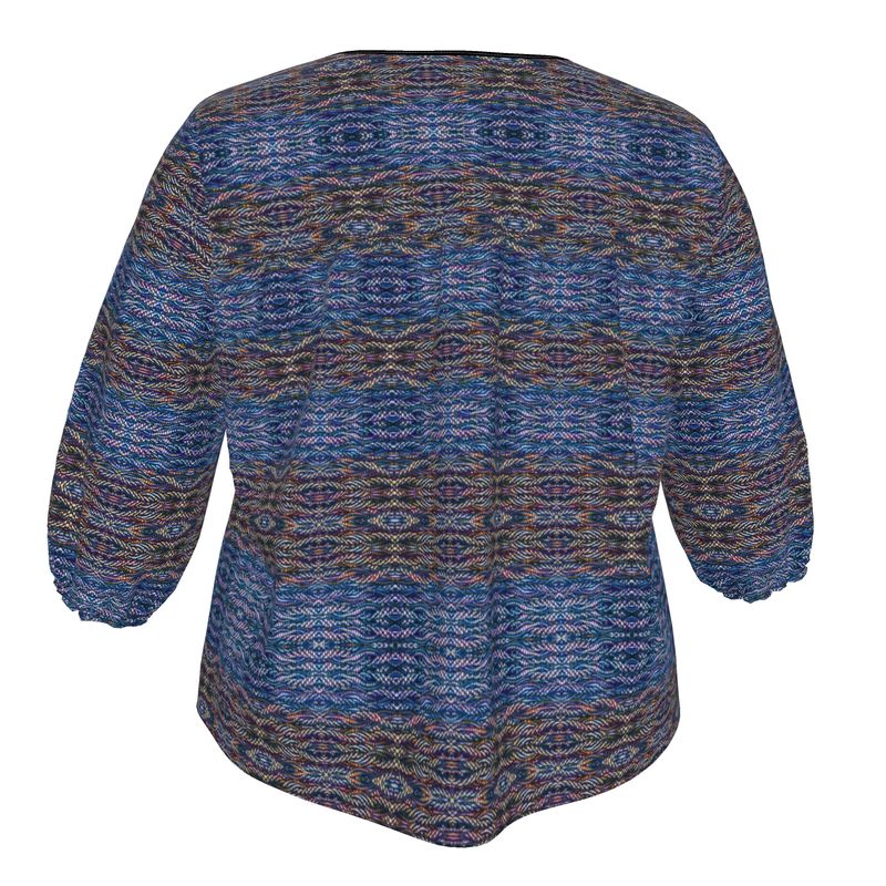 Blouse (Grail Hearth Core Blue Logo) RJSTH@Fabric#10-11-12 RJSTHW2023 River Jade Smithy