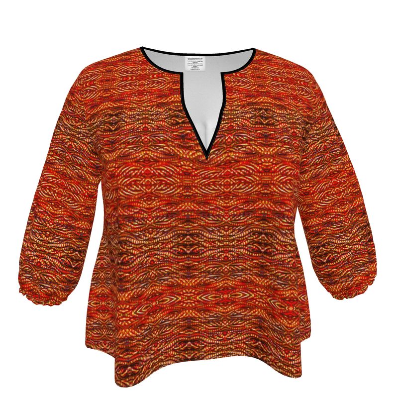 Blouse (Grail Hearth Core Orange Logo) RJSTH@Fabric#1-2-3  RJSTHW2023 River Jade Smithy