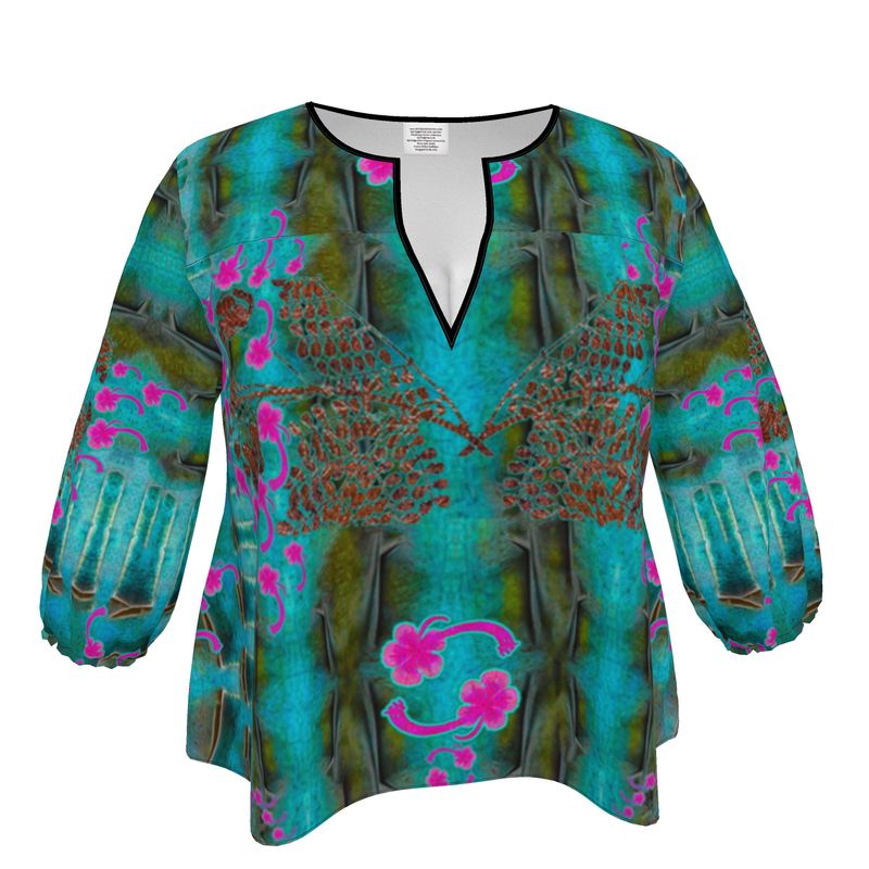 Blouse (WindSong Flower) RJSTH@Fabric#8  RJSTHW2023 River Jade Smithy
