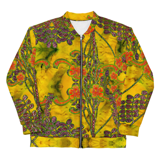 Bomber Jacket RJSTH@Fabric#1 (Unisex)(WindSong Flower Collection) RJSTHW2022  River Jade Smithy River Jade Smithy