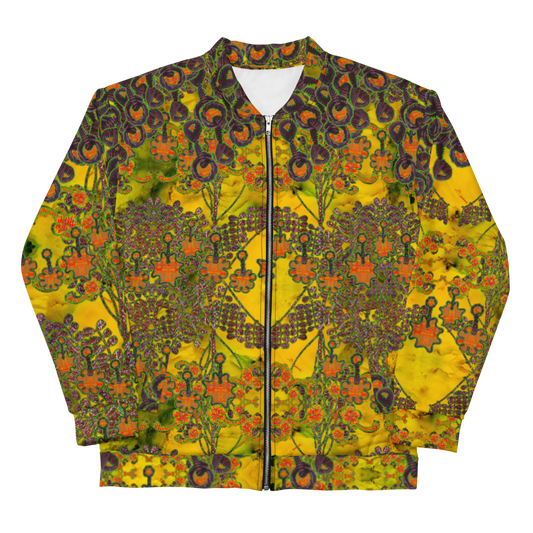 Bomber Jacket RJSTH@Fabric#1 (Unisex)(WindSong Flower Collection)  RJSTHW2022 River Jade Smithy River Jade Smithy