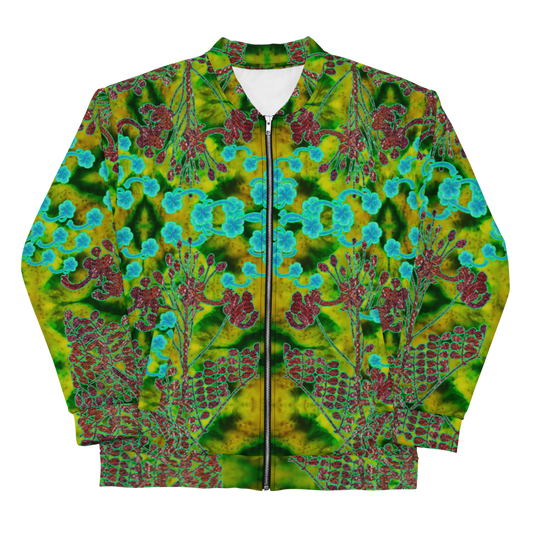 Bomber Jacket RJSTH@Fabric#10 (Unisex)(WindSong Flower Collection)  RJSTHW2022 River Jade Smithy River Jade Smithy