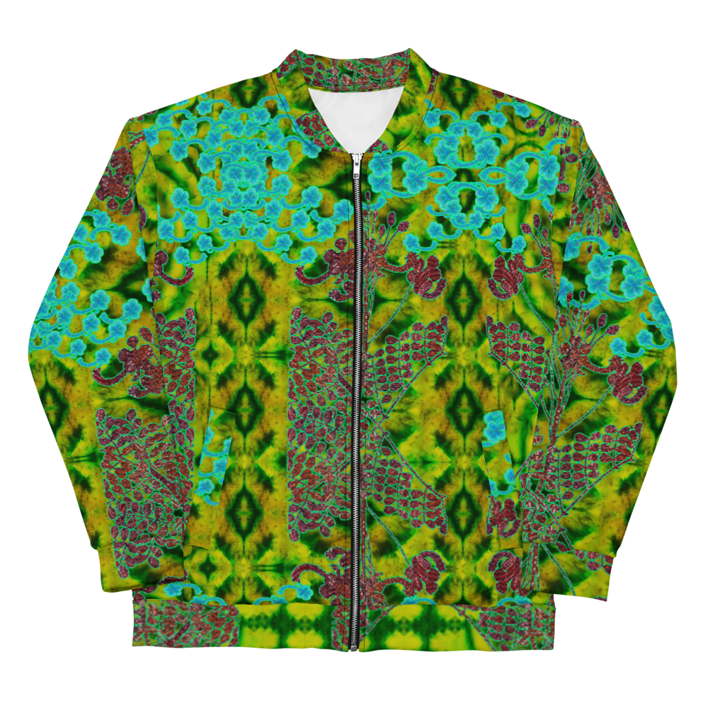 Bomber Jacket RJSTH@Fabric#10 (Unisex)(WindSong Flower Collection)  RJSTHW2022 River Jade Smithy River Jade Smithy