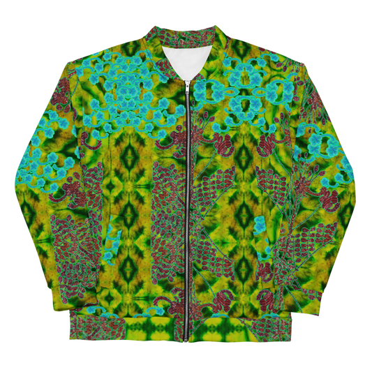 Bomber Jacket RJSTH@Fabric#10 (Unisex)(WindSong Flower Collection)  RJSTHW2022 River Jade Smithy River Jade Smithy