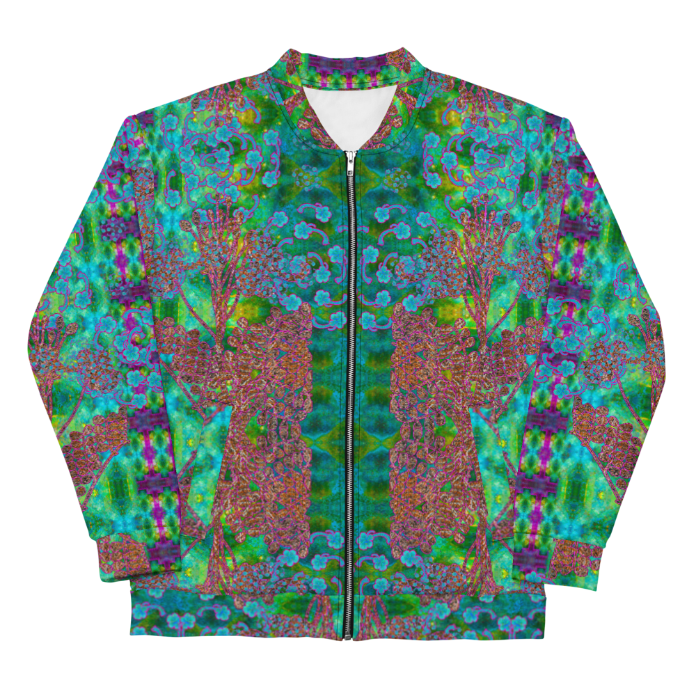 Bomber Jacket RJSTH@Fabric#11 (Unisex)(WindSong Flower Collection) RJSTHW2022 River Jade Smithy River Jade Smithy