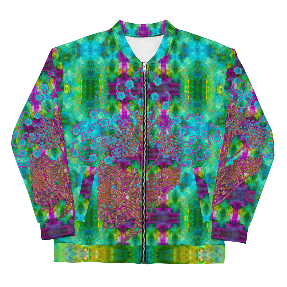 Bomber Jacket RJSTH@Fabric#11 (Unisex)(WindSong Flower Collection)  RJSTHW2022 River Jade Smithy River Jade Smithy