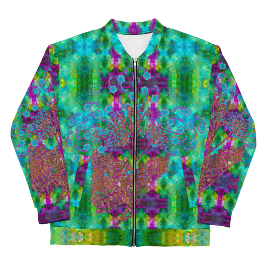 Bomber Jacket RJSTH@Fabric#11 (Unisex)(WindSong Flower Collection)  RJSTHW2022 River Jade Smithy River Jade Smithy