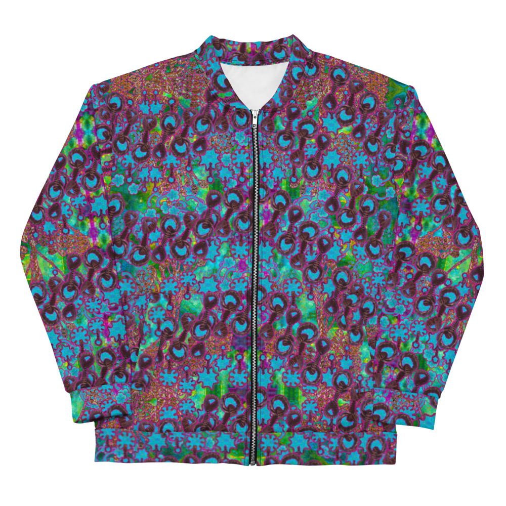 Bomber Jacket RJSTH@Fabric#11 (Unisex)(WindSong Flower Collection)  RJSTHW2022 River Jade Smithy River Jade Smithy