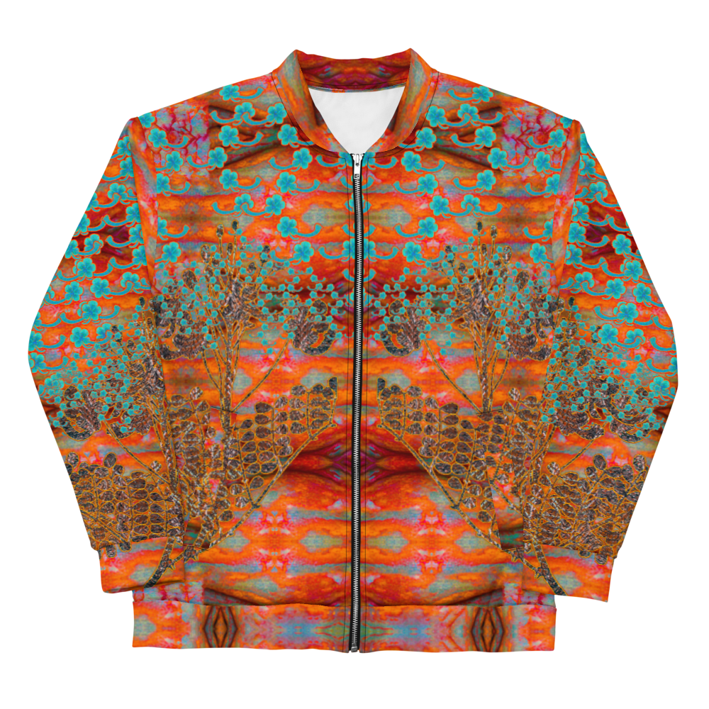 Bomber Jacket RJSTH@Fabric#12 (Unisex)(WindSong Flower Collection) RJSTHW2022 River Jade Smithy River Jade Smithy