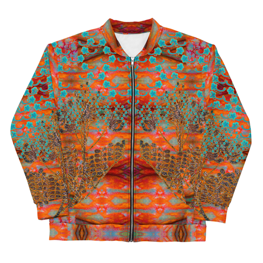 Bomber Jacket RJSTH@Fabric#12 (Unisex)(WindSong Flower Collection) RJSTHW2022 River Jade Smithy River Jade Smithy