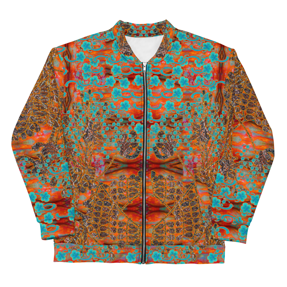 Bomber Jacket RJSTH@Fabric#12 (Unisex)(WindSong Flower Collection) RJSTHW2022 River Jade Smithy River Jade Smithy