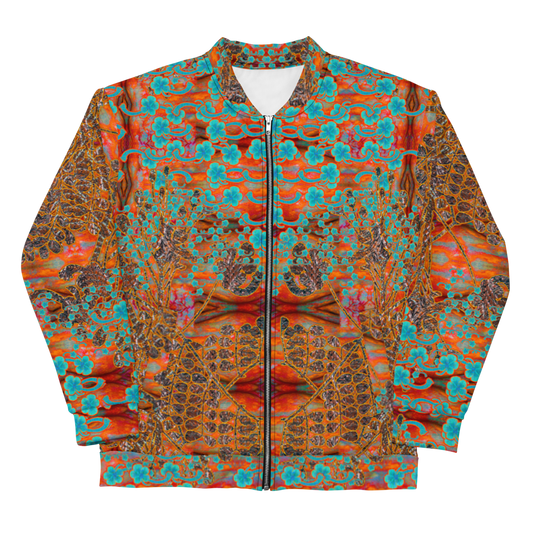 Bomber Jacket RJSTH@Fabric#12 (Unisex)(WindSong Flower Collection) RJSTHW2022 River Jade Smithy River Jade Smithy