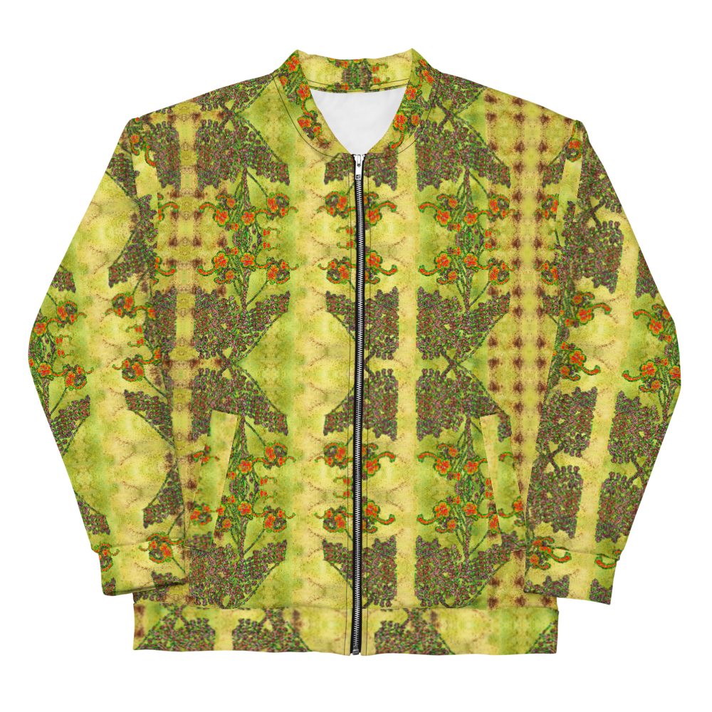 Bomber Jacket RJSTH@Fabric#2 (Unisex)(WindSong Flower Collection) RJSTHW2022 River Jade Smithy River Jade Smithy