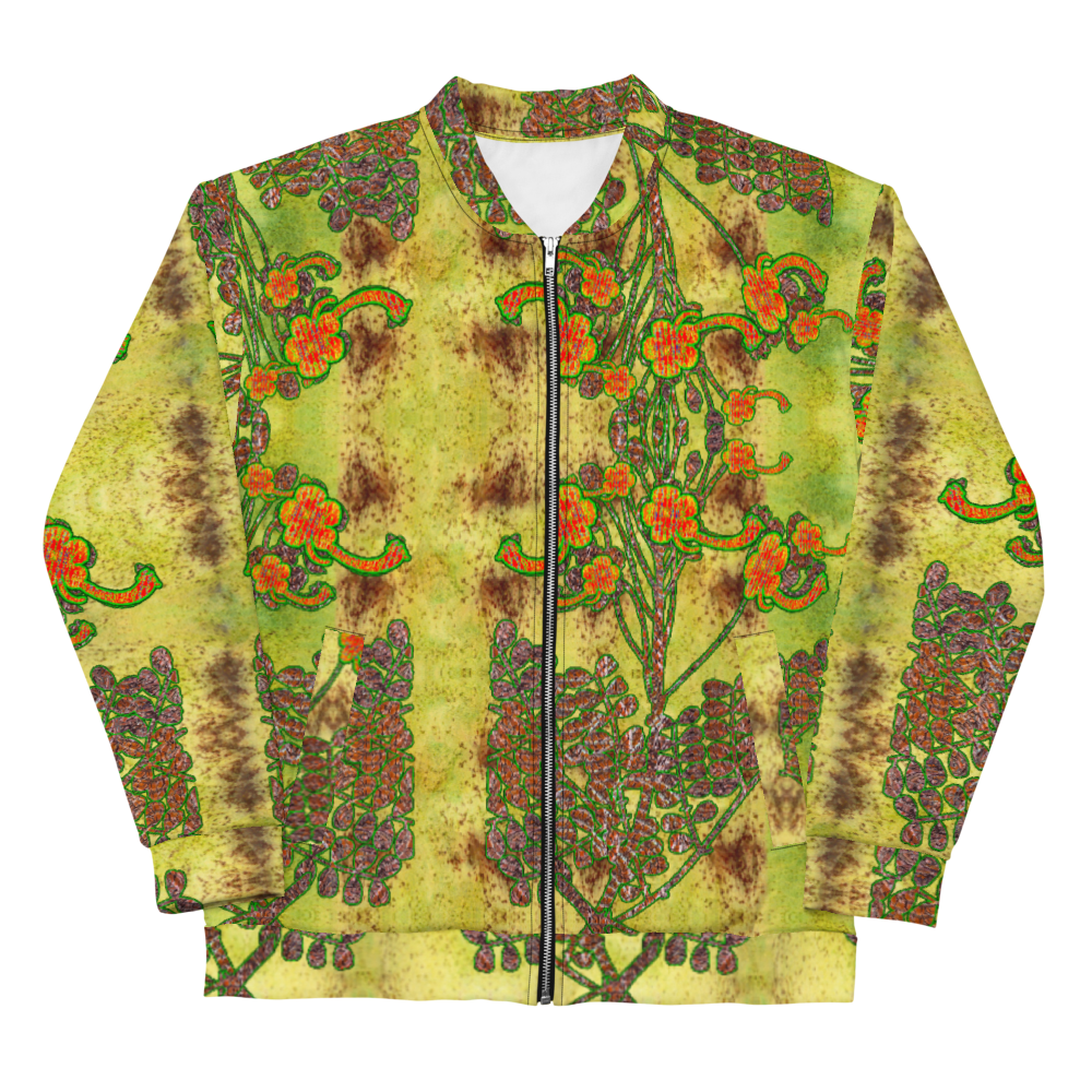 Bomber Jacket RJSTH@Fabric#2 (Unisex)(WindSong Flower Collection) RJSTHW2022 River Jade Smithy River Jade Smithy