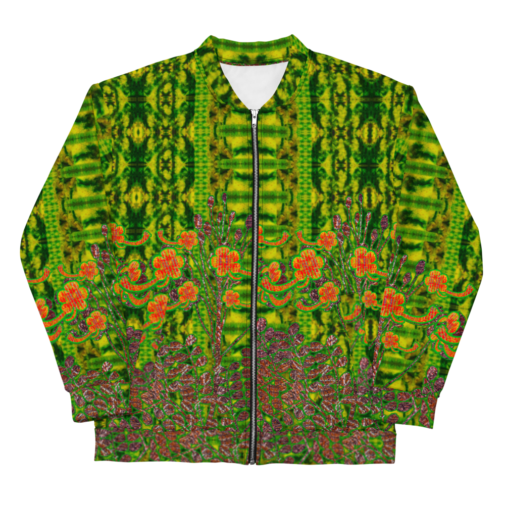 Bomber Jacket RJSTH@Fabric#3 (Unisex)(WindSong Flower Collection)  RJSTHW2022 River Jade Smithy River Jade Smithy