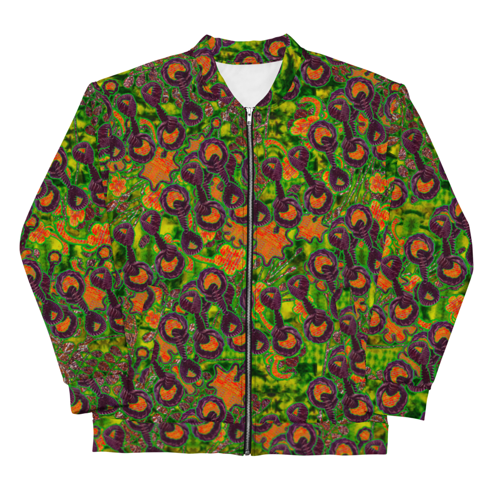 Bomber Jacket RJSTH@Fabric#3 (Unisex)(WindSong Flower Collection) RJSTHW2022 River Jade Smithy River Jade Smithy