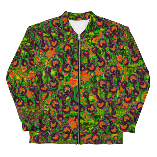 Bomber Jacket RJSTH@Fabric#3 (Unisex)(WindSong Flower Collection) RJSTHW2022 River Jade Smithy River Jade Smithy