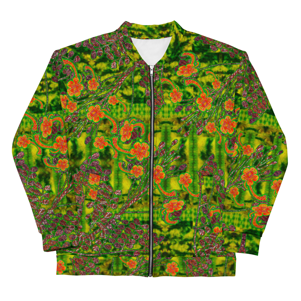 Bomber Jacket RJSTH@Fabric#3 (Unisex)(WindSong Flower Collection) RJSTHW2022 River Jade Smithy River Jade Smithy