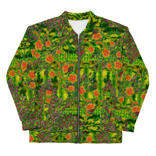 Bomber Jacket RJSTH@Fabric#3 (Unisex)(WindSong Flower Collection) RJSTHW2022 River Jade Smithy River Jade Smithy