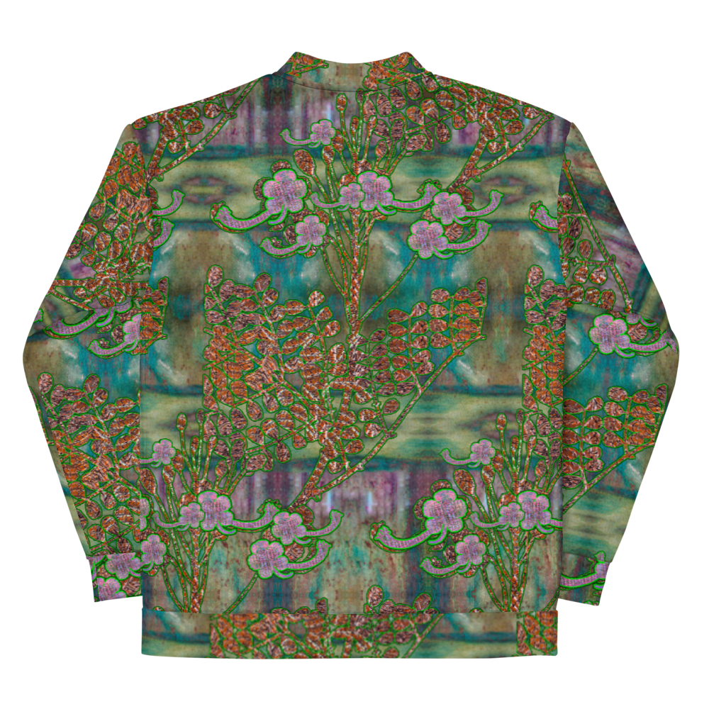 Bomber Jacket RJSTH@Fabric#4 (Unisex)(WindSong Flower Collection) RJSTHW2022 River Jade Smithy River Jade Smithy