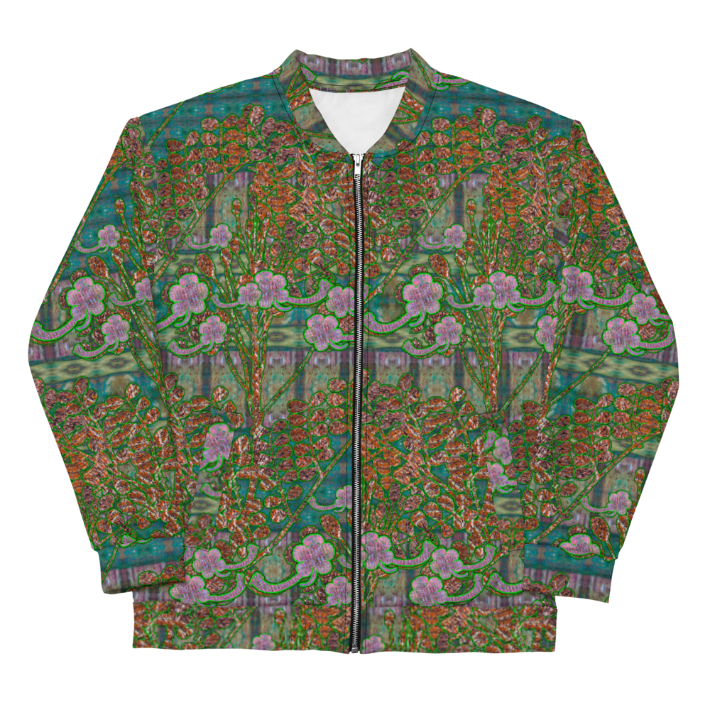 Bomber Jacket RJSTH@Fabric#4 (Unisex)(WindSong Flower Collection) RJSTHW2022 River Jade Smithy River Jade Smithy