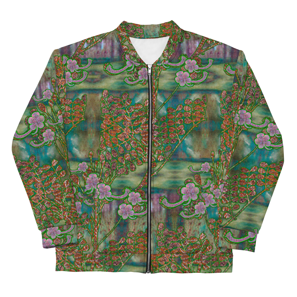 Bomber Jacket RJSTH@Fabric#4 (Unisex)(WindSong Flower Collection) RJSTHW2022 River Jade Smithy River Jade Smithy