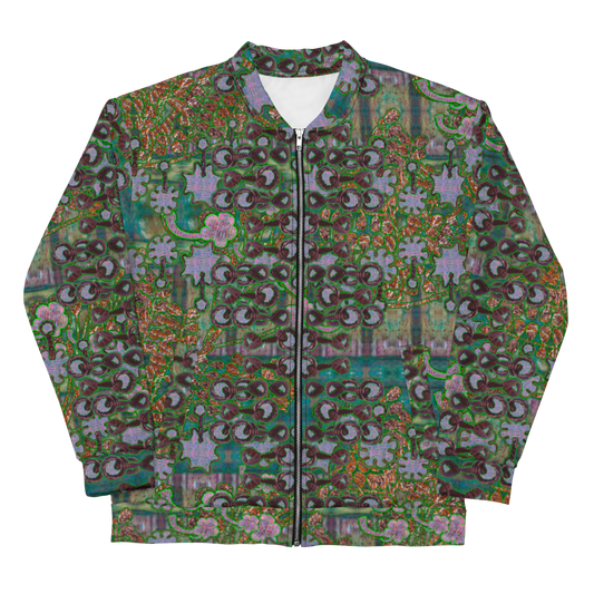 Bomber Jacket RJSTH@Fabric#4 (Unisex)(WindSong Flower Collection)  RJSTHW2022 River Jade Smithy River Jade Smithy