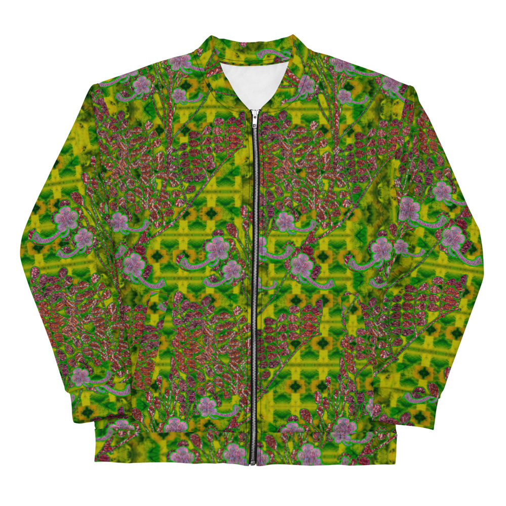 Bomber Jacket RJSTH@Fabric#5 (Unisex)(WindSong Flower Collection) RJSTHW2022 River Jade Smithy River Jade Smithy