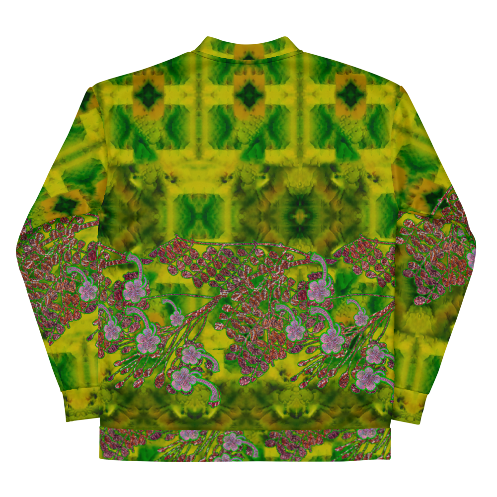 Bomber Jacket RJSTH@Fabric#5 (Unisex)(WindSong Flower Collection) RJSTHW2022  River Jade Smithy River Jade Smithy