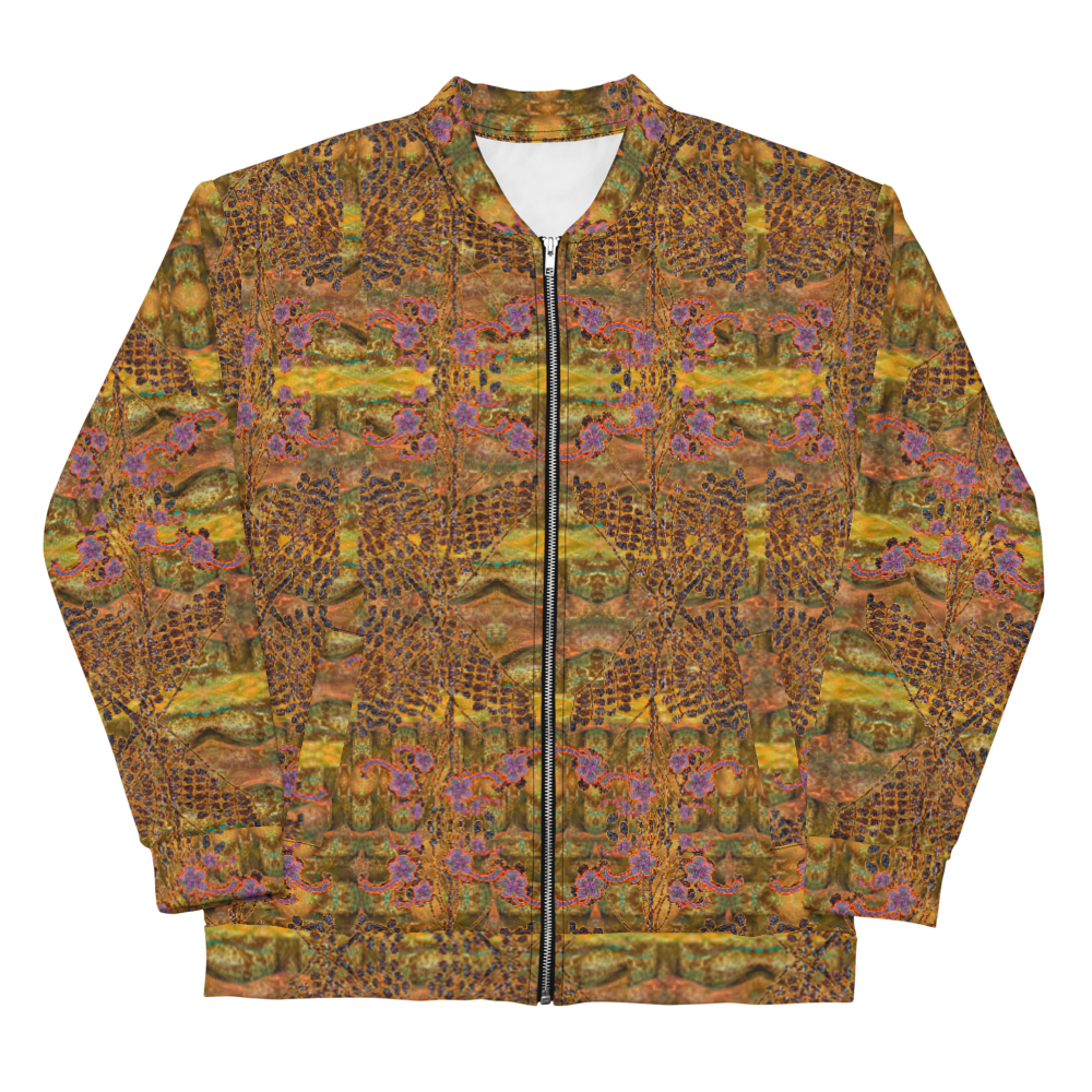 Bomber Jacket RJSTH@Fabric#6 (Unisex)(WindSong Flower Collection) RJSTHW2022 River Jade Smithy River Jade Smithy