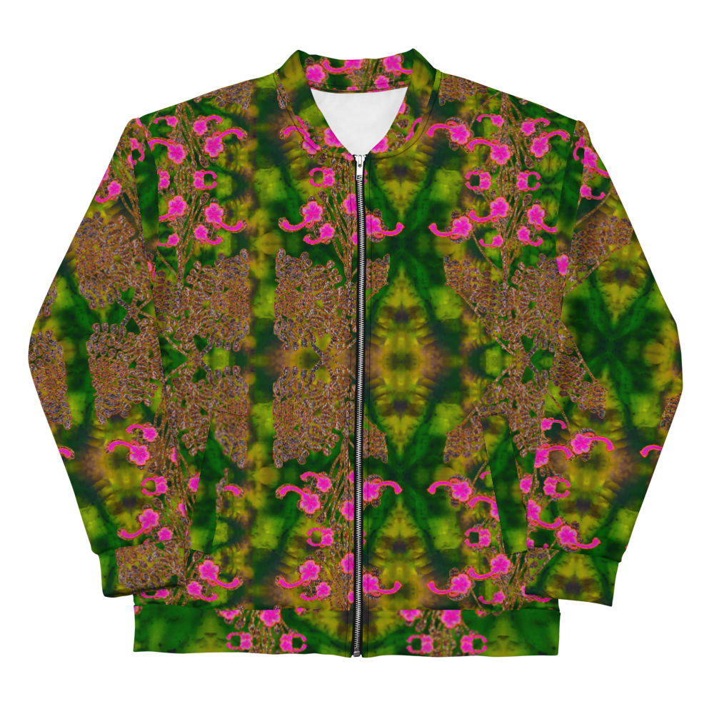 Bomber Jacket RJSTH@Fabric#7 (Unisex)(WindSong Flower Collection)  RJSTHW2022 River Jade Smithy River Jade Smithy