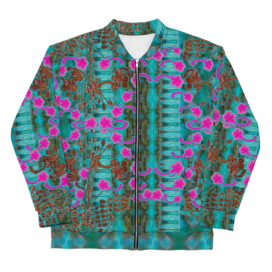 Bomber Jacket RJSTH@Fabric#8 (Unisex)(WindSong Flower Collection) RJSTHW2022 River Jade Smithy River Jade Smithy