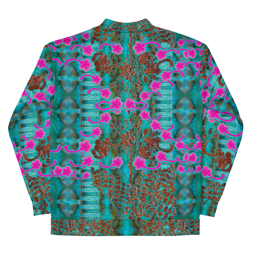 Bomber Jacket RJSTH@Fabric#8 (Unisex)(WindSong Flower Collection) RJSTHW2022 River Jade Smithy River Jade Smithy