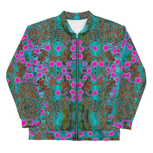 Bomber Jacket RJSTH@Fabric#8 (Unisex)(WindSong Flower Collection) RJSTHW2022 River Jade Smithy River Jade Smithy