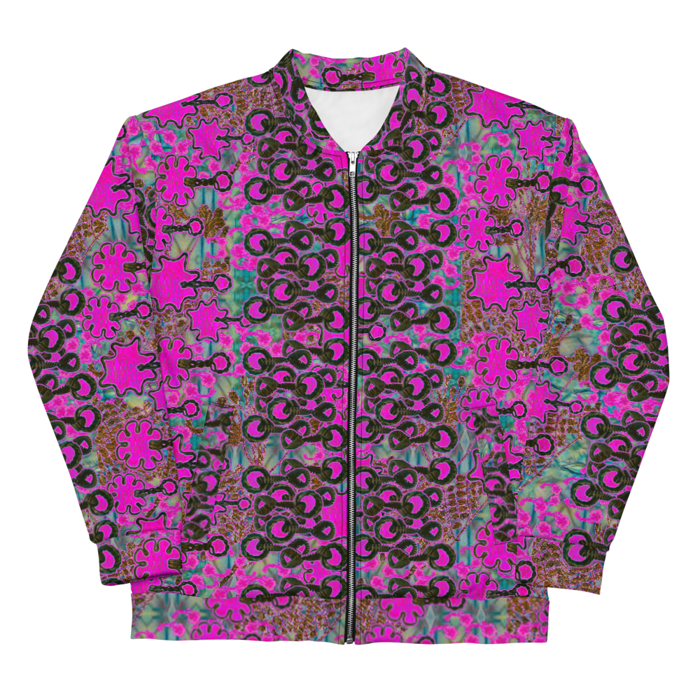 Bomber Jacket RJSTH@Fabric#9 (Unisex)(WindSong Flower Collection) RJSTHW2022 River Jade Smithy River Jade Smithy