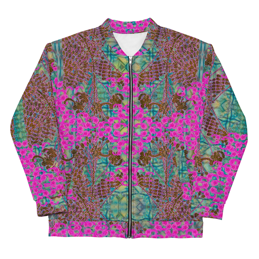 Bomber Jacket RJSTH@Fabric#9 (Unisex)(WindSong Flower Collection)  RJSTHW2022 River Jade Smithy River Jade Smithy
