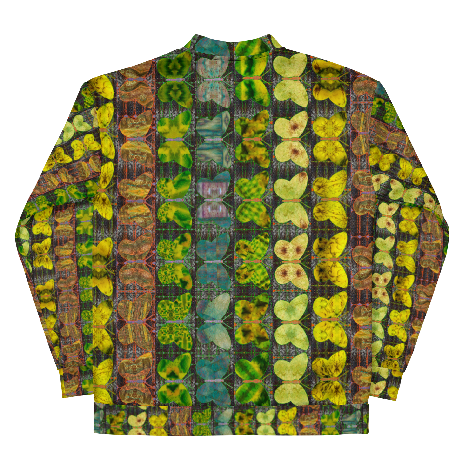 Bomber Jacket Unisex  2022 Pride Tree Link Butterfly Glade  RJSTH@Fabric#1-12 RJSTHS2022 River Jade Smithy