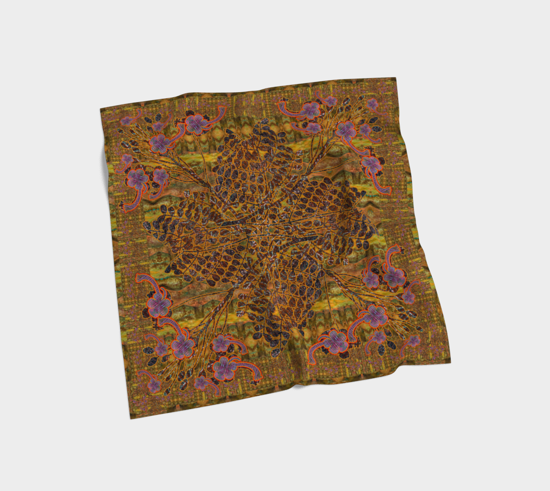 Silk Art Scarf (Vitta Serica Artis)(WindSong Flower) RJSTH@Fabric#6 RJSTHS2026 RJS