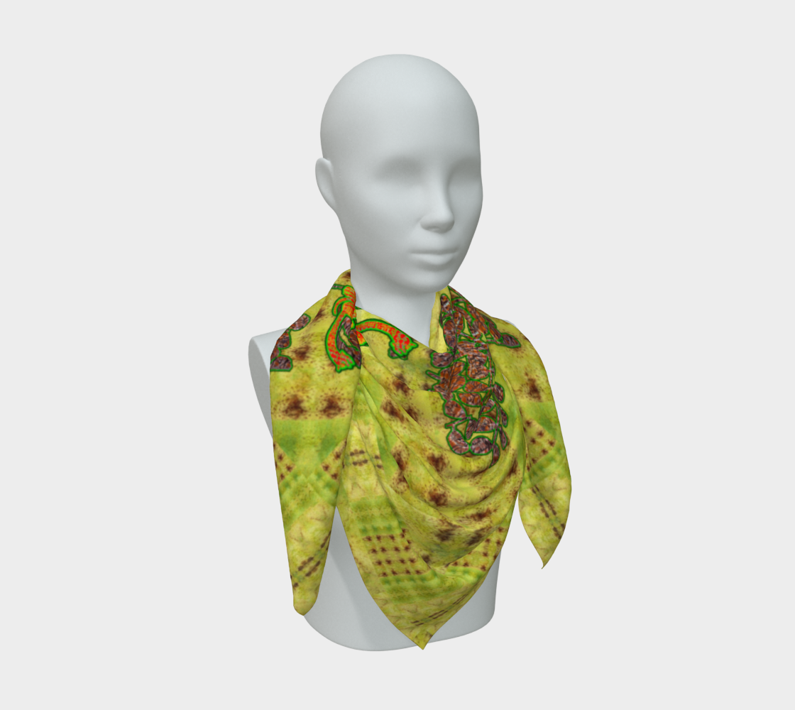 Silk Art Scarf (Vitta Serica Artis)(WindSong Flower) RJSTH@Fabric#2 RJSTHS2026 RJS