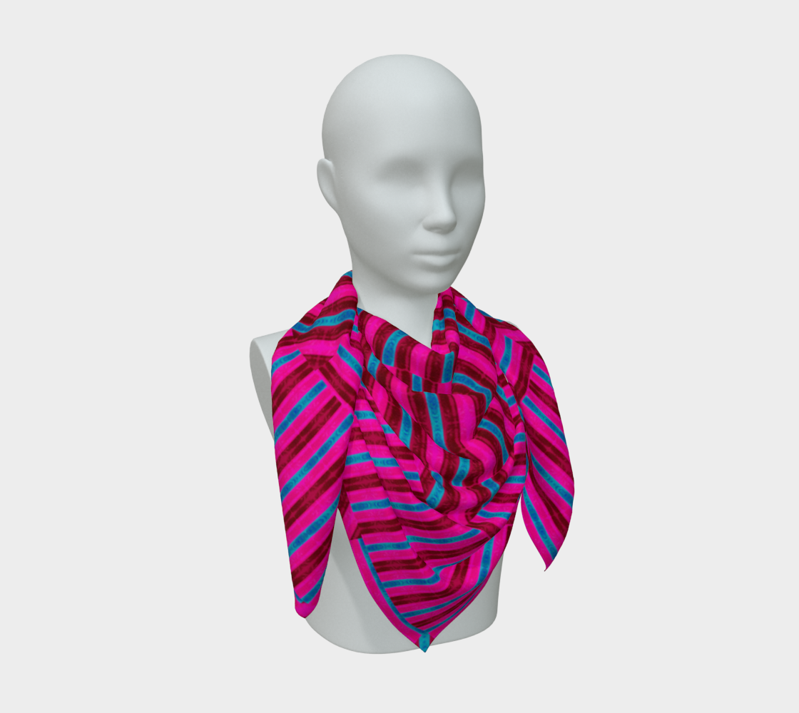Silk Art Scarf (Vitta Serica Artis)(Rind Links Blue Logo) RJSTH@Fabric#11 RJSTHW2026 RJS