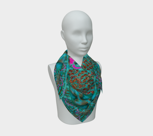 Silk Art Scarf (Vitta Serica Artis)(WindSong Flower) RJSTH@Fabric#8 RJSTHS2026 RJS