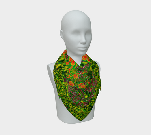Silk Art Scarf (Vitta Serica Artis)(WindSong Flower) RJSTH@Fabric#3 RJSTHS2026 RJS