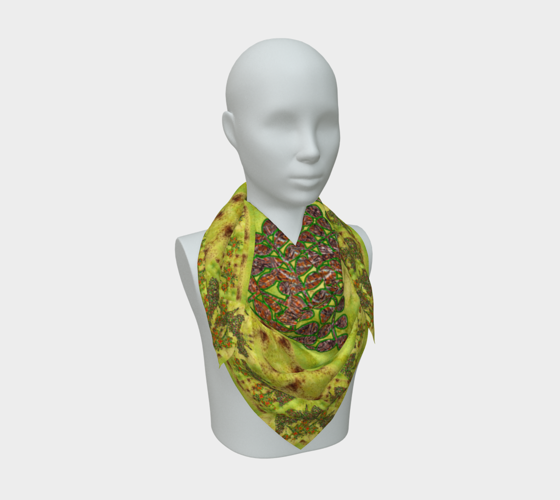 Silk Art Scarf (Vitta Serica Artis)(WindSong Flower) RJSTH@Fabric#2 RJSTHS2026 RJS