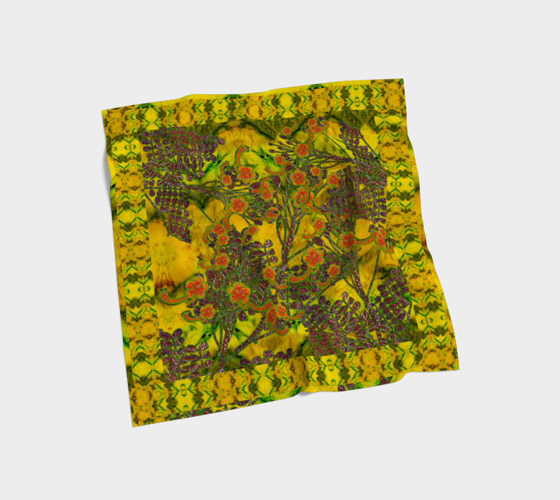 Silk Art Scarf (Vitta Serica Artis)(WindSong Flower) RJSTH@Fabric#1 RJSTHS2026 RJS