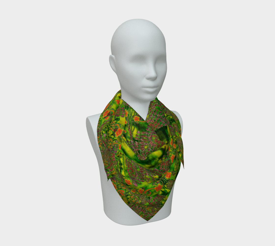 Silk Art Scarf (Vitta Serica Artis)(WindSong Flower) RJSTH@Fabric#3 RJSTHS2026 RJS